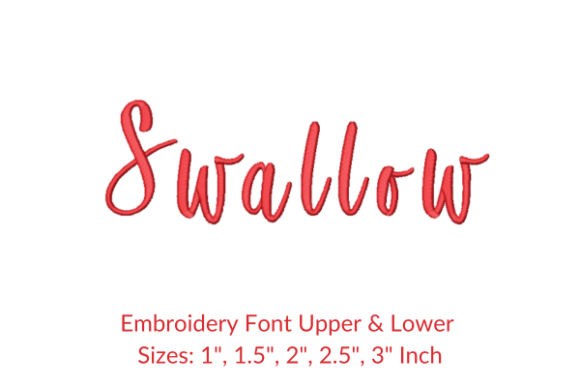 Bring Your Text to Life with the Swallow Font Embroidery Design