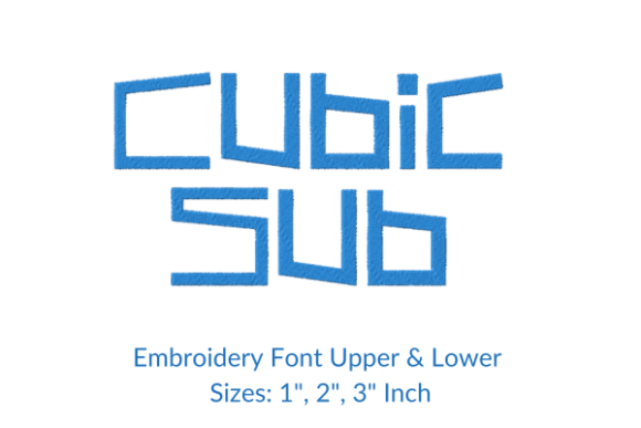 Cubic Sub Font Embroidery Design: A Strategic Approach to Textile Branding