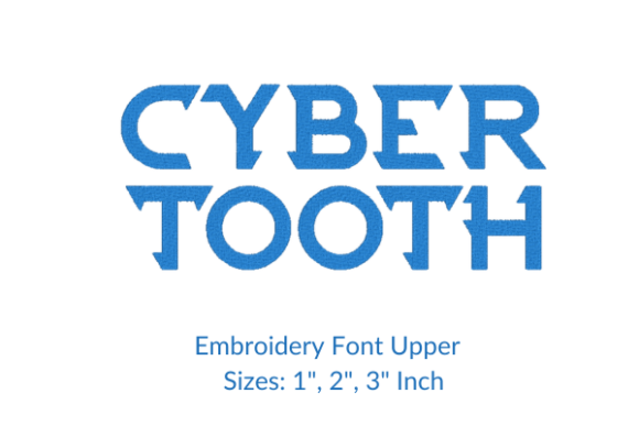 Cyber Tooth Embroidery Font Design