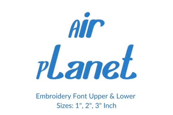 Elevate Projects with Air Planet Font Embroidery Design