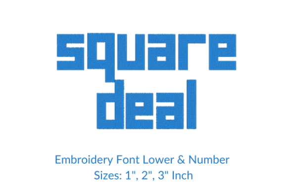 Elevating Brand Identity and Personalization with the Square Deal Font Embroidery Design