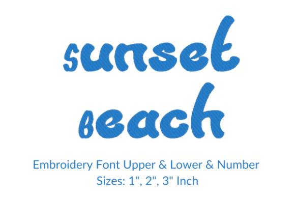 Elevating Personalization with the Sunset Beach Font Embroidery Design