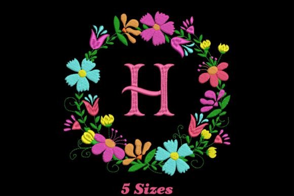 Flower Alphabet Letter H: Elevating Textile Projects with Whimsical Embroidery