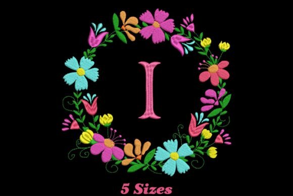 Flower Alphabet Letter I: Elevating Fabric Projects with Whimsical Embroidery