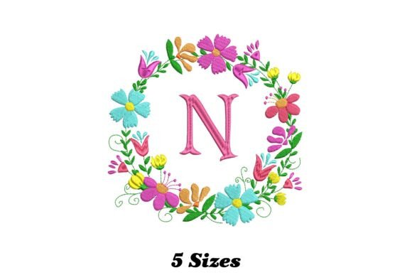 Flower Alphabet Letter N Design Guide