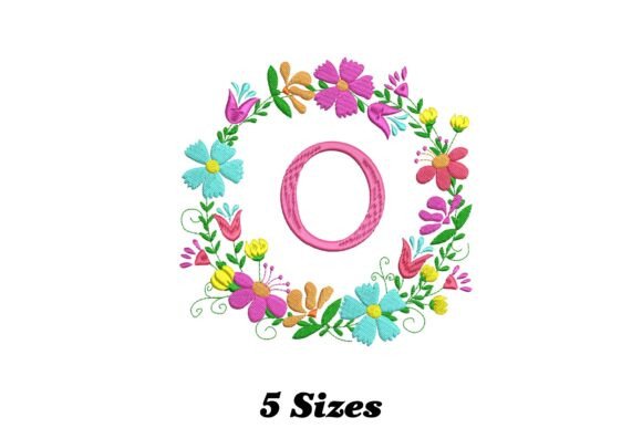 Flower Alphabet Letter O: Elevating Textile Design with Whimsical Embroidery