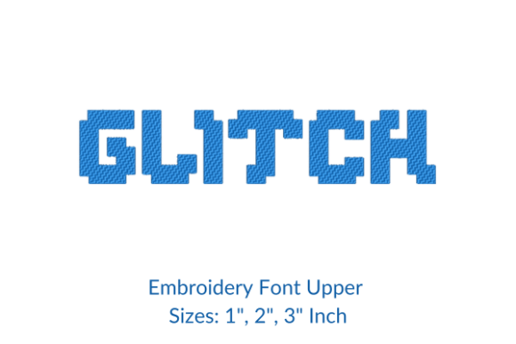 Glitch Font Embroidery Design Guide