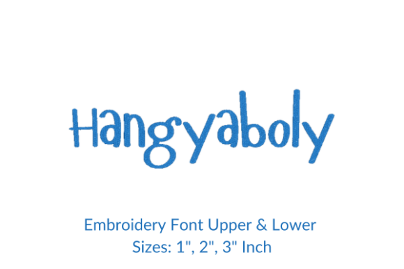 Hangyaboly Font Embroidery Design
