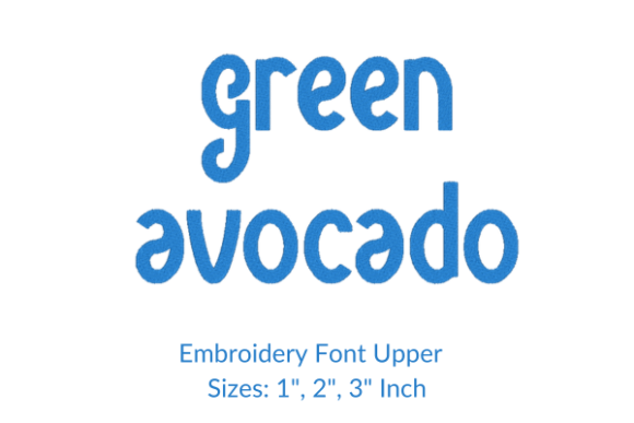 Strategic Personalization with Green Avocado Font Embroidery Design