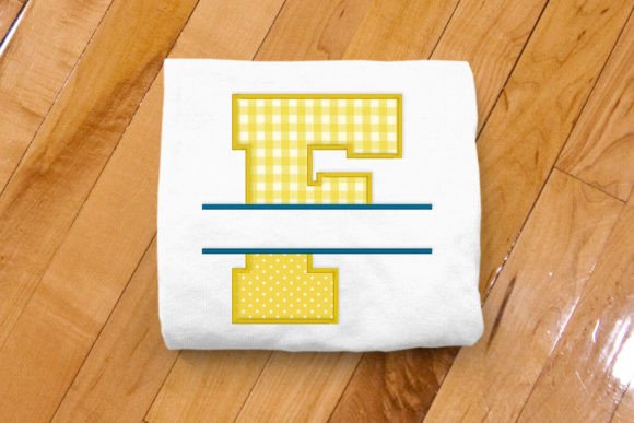 Varsity Letter F Split Applique: A Versatile Design for Custom Apparel