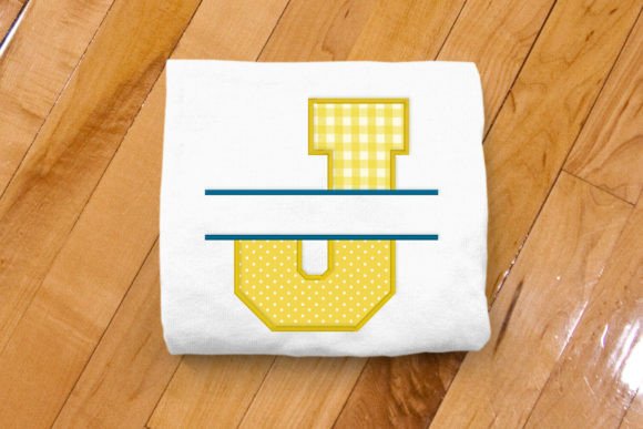 Varsity Letter J Split Applique Design Guide