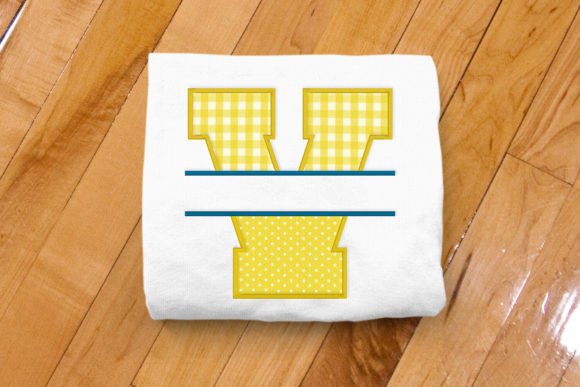 Varsity Letter V Split Applique: A Versatile Design for Personalized Textiles