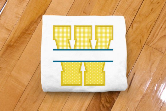 Varsity Letter W Split Applique: A Versatile Design for Personalized Gear